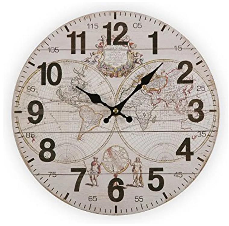Relógio de Parede Versa World Madeira (28 x 28 x 9 cm)