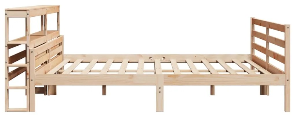 Estrutura de cama com cabeceira 200x200 cm pinho maciço