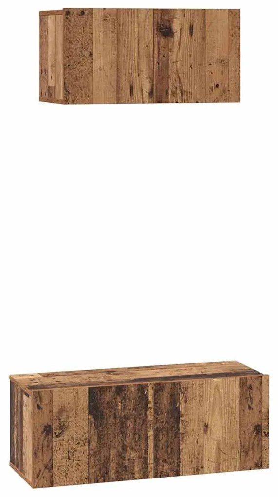 Conjunto de Estantes para TV 2 pcs Madeira antiga