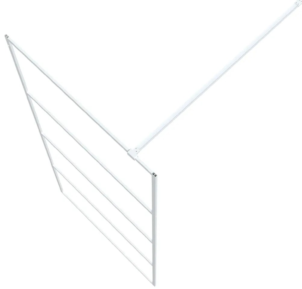 Divisória de chuveiro branco 90x195 cm vidro ESG transparente