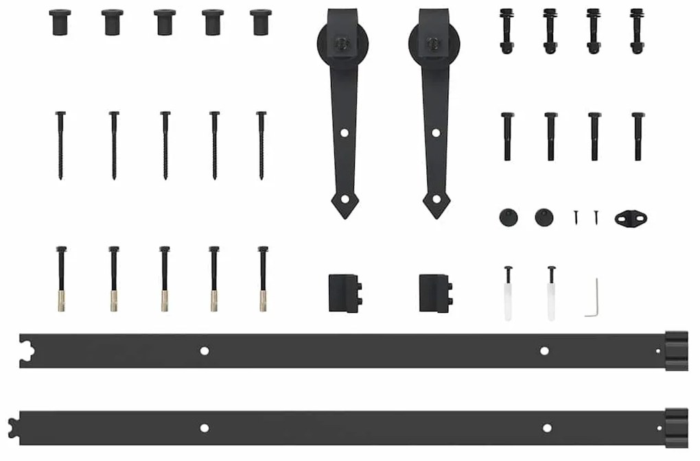 Porta Deslizante vidaXL com Conjunto de Hardware Branca 93x232 cm Made