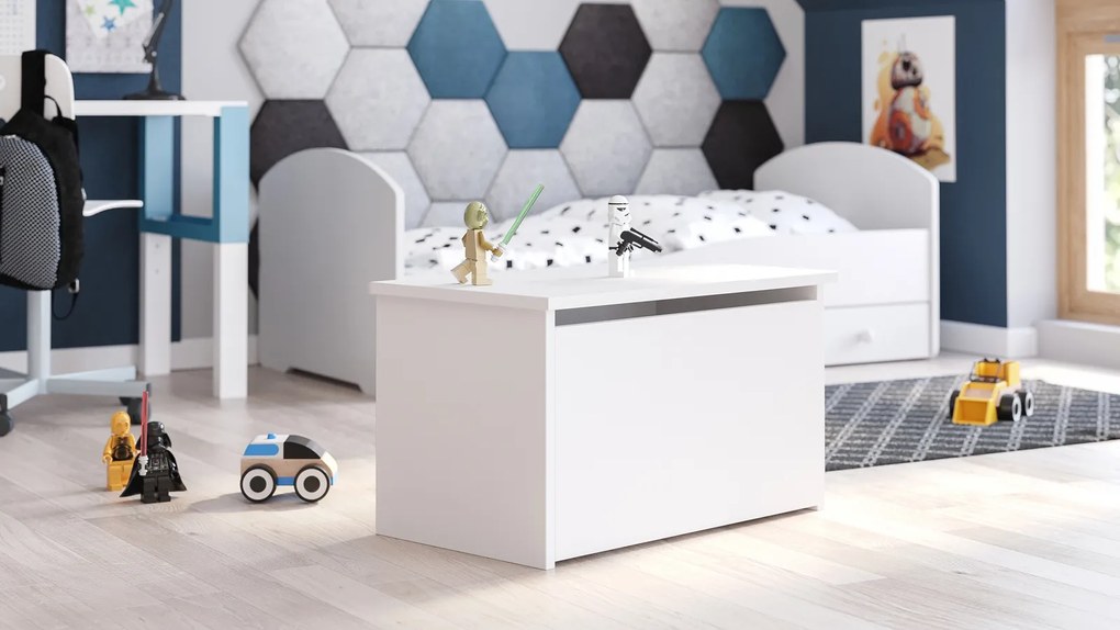 Baú para brinquedos branco Daria