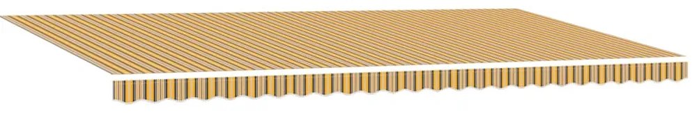 Toldo Retrátil Automático com Listras Multicoloridas LED 600x300 cm