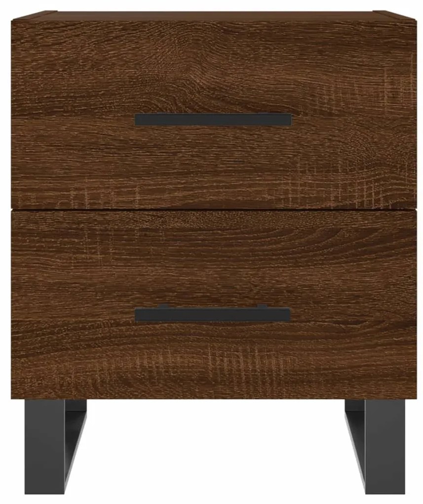 Mesa de cabeceira 2 pcs derivados de madeira carvalho castanho