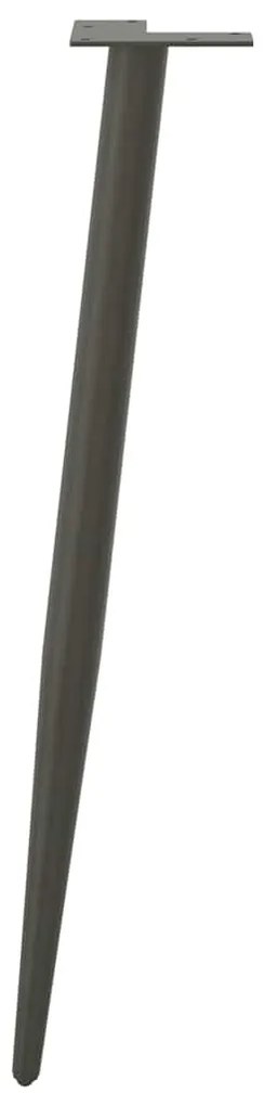 Pés de mesa de console formato cônico 4 peças antracite 72-73 cm aço