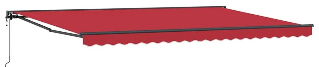 Toldo Retrátil Manual Vermelho 500x300 cm