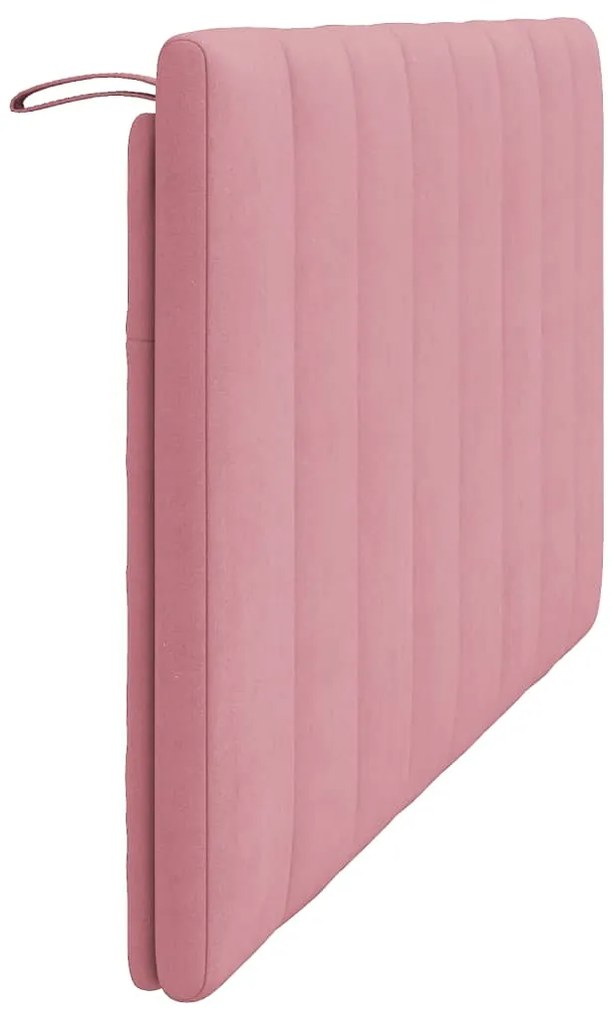 Almofadão de cabeceira 160 cm veludo rosa