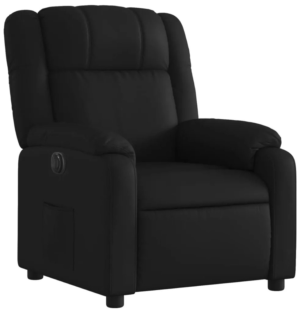 Poltrona reclinável elétrica couro artificial preto