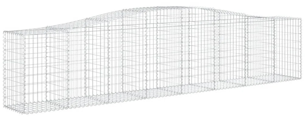 Cestos gabião arqueados 2 pcs 400x50x80/100cm ferro galvanizado