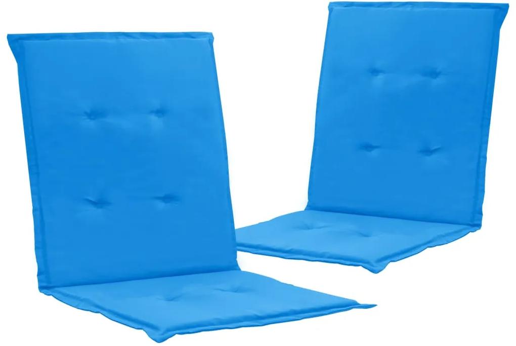 Almofadões para cadeiras de jardim 2 pcs 100x50x3 cm azul