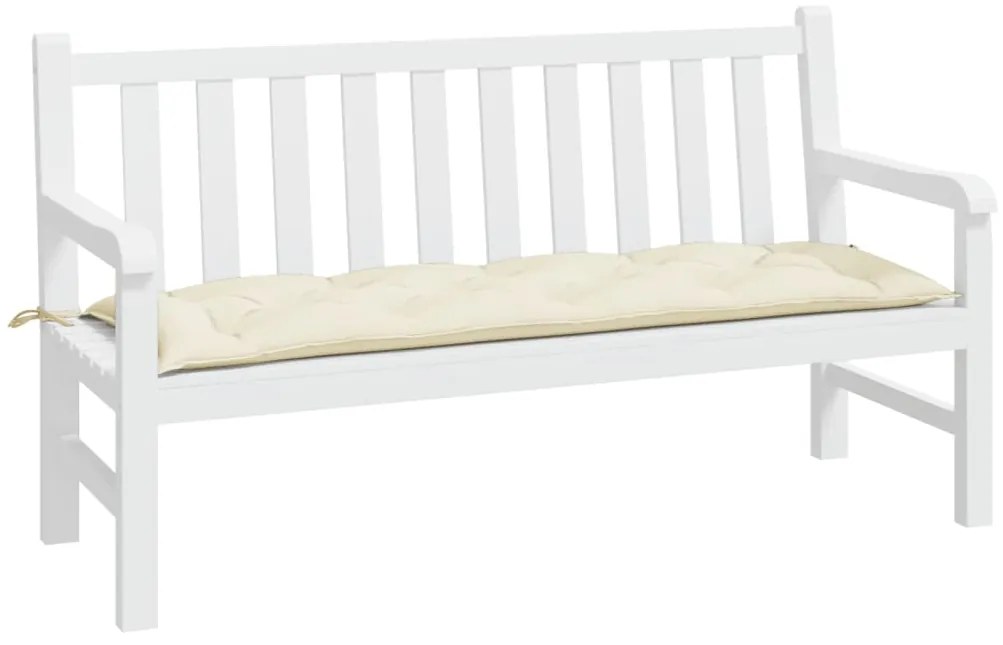 Almofadão p/ banco de jardim tecido oxford branco nata