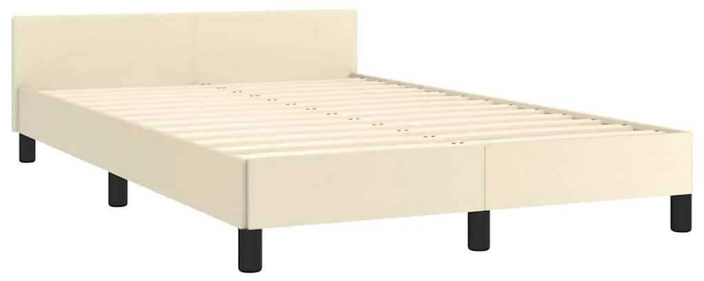 Moldura de cama sem creme de colchão 120x190 cm couro do falso