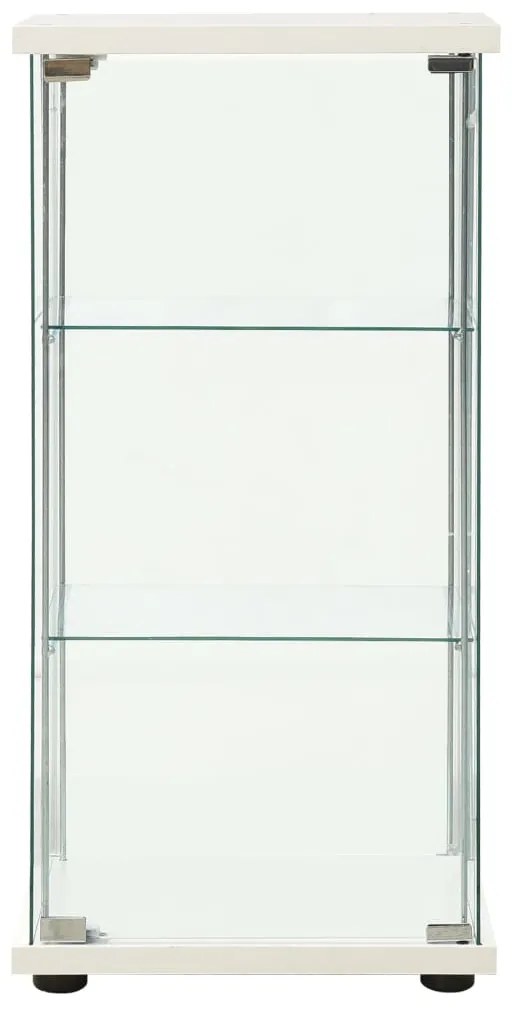 Armário de arrumação vidro temperado branco