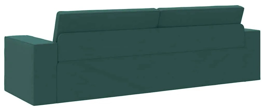 Sofá Cama de Chão 2 em 1 Verde Escuro 245x150x60.5 cm
