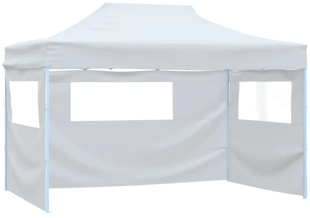 Tenda para festas dobrável c\ 3 paredes laterais 3x4,5 m branco