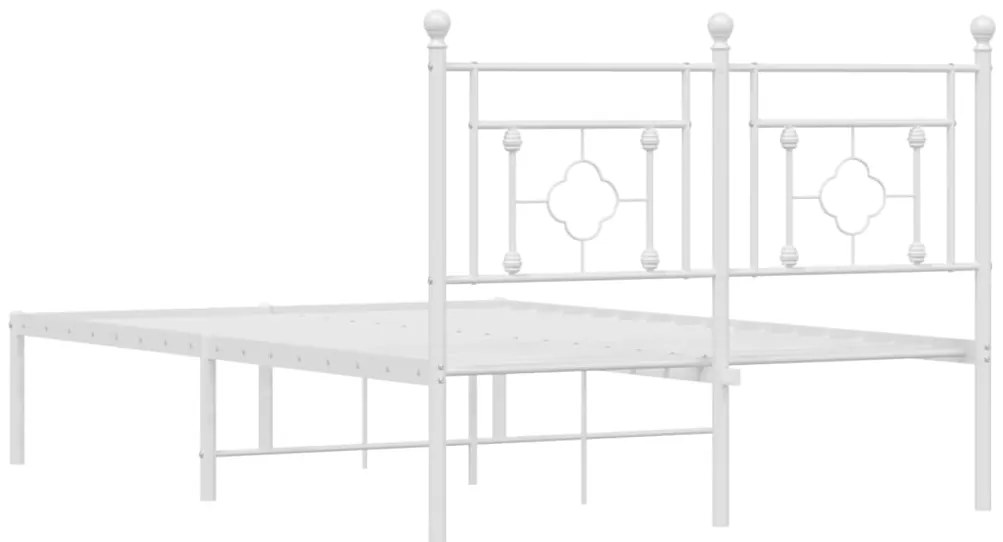 Estrutura de cama com cabeceira 120x200 cm metal branco