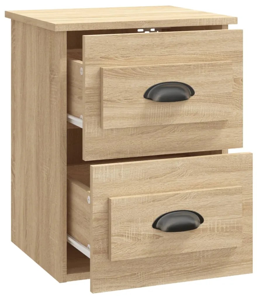 Mesa de cabeceira de parede 41,5x36x53 cm carvalho sonoma