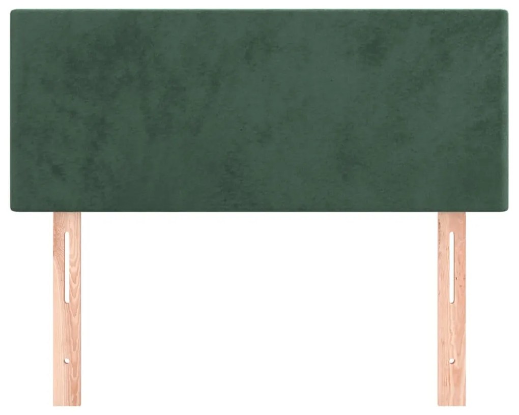 Cabeceira de cama veludo 100x5x78/88 cm verde-escuro