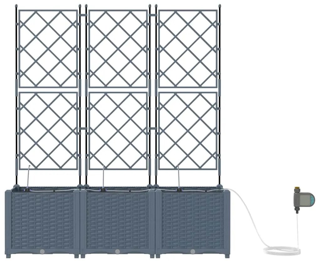 Jardineiras de Jardim 1 pc Cinzento-claro 120 x 40 x 142 cm