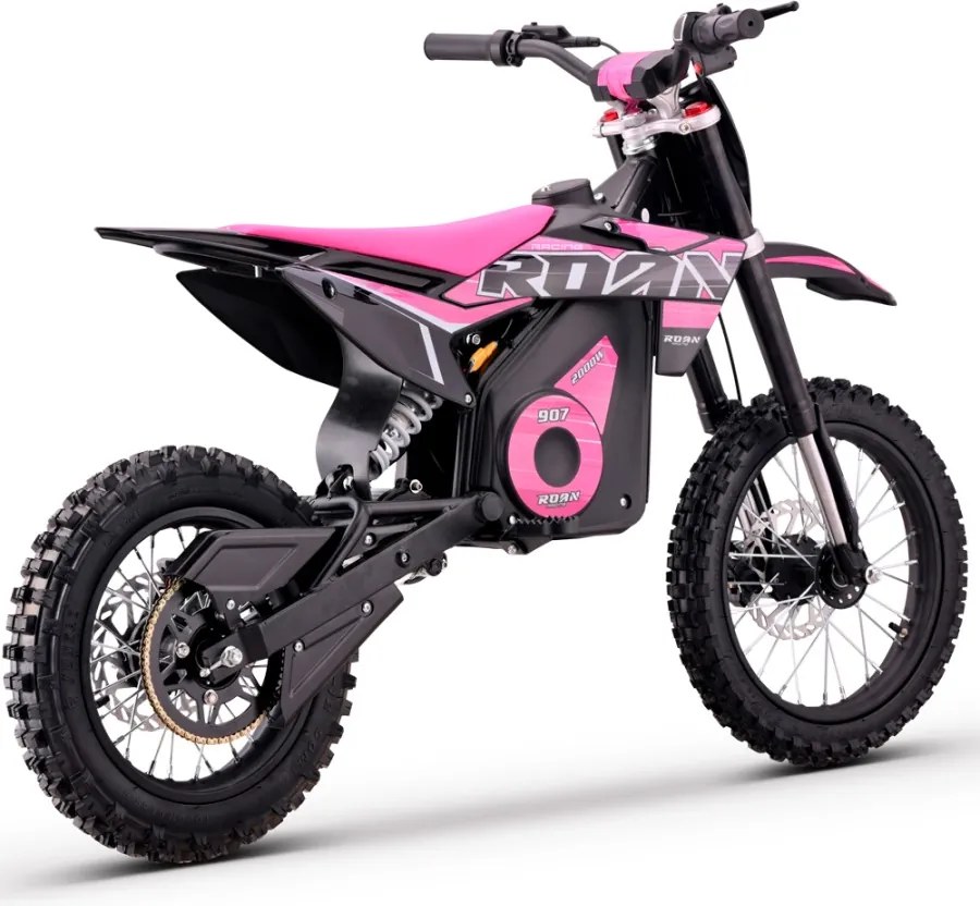 Mini moto elétrica para crianças velocidade até 50 km/h C/Limitador 907 2000W 48V 13Ah Litio Rosa