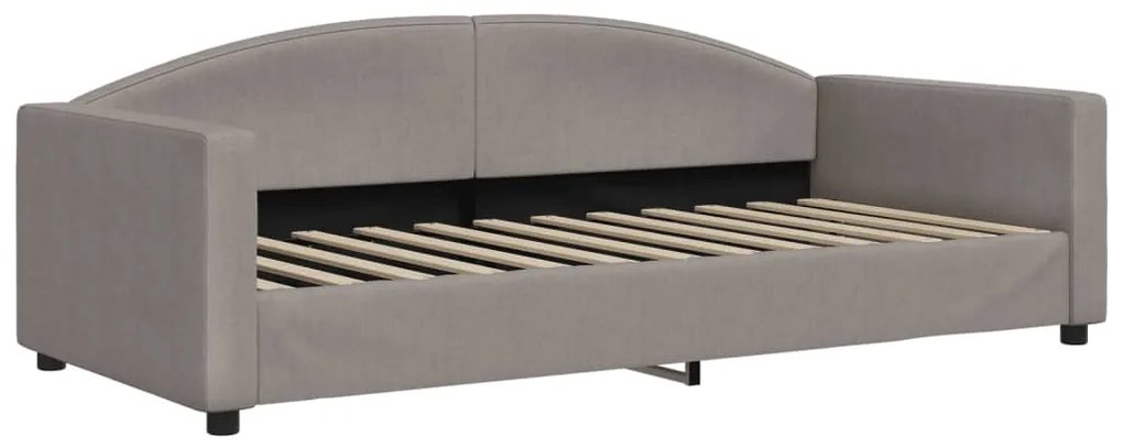 Sofá-cama c/ gavetão/colchões 90x200cm tecido cinza-acastanhado
