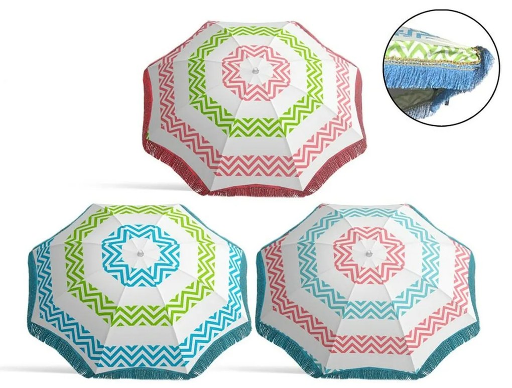 Parasol Ø 200 cm Com franja