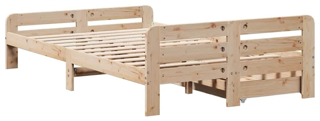 Cama sem colchão 120x190 cm madeira de pinho maciça