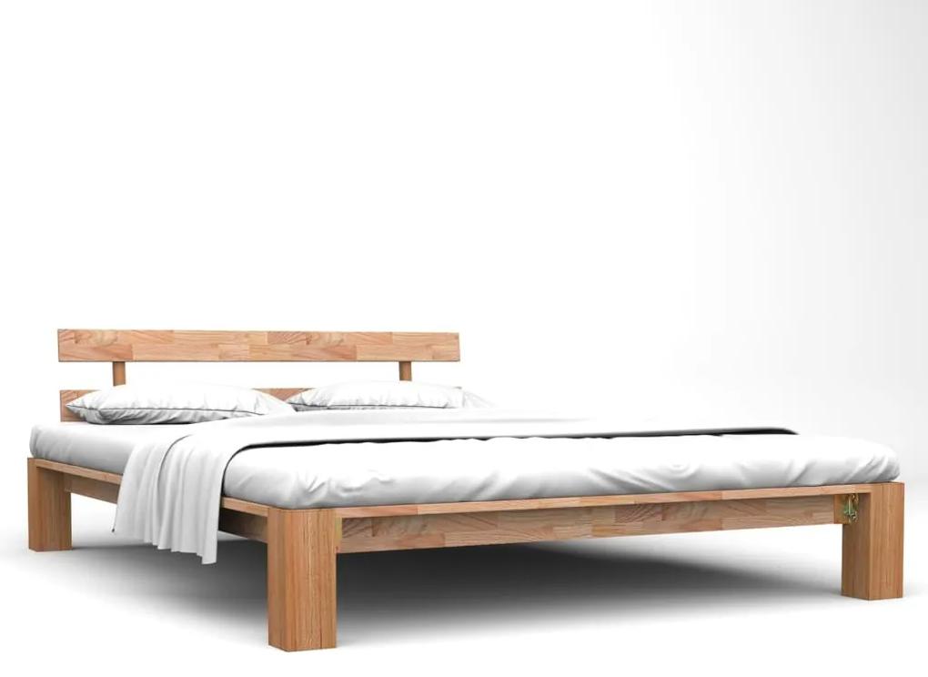 Estrutura de cama 180x200 cm madeira carvalho maciça