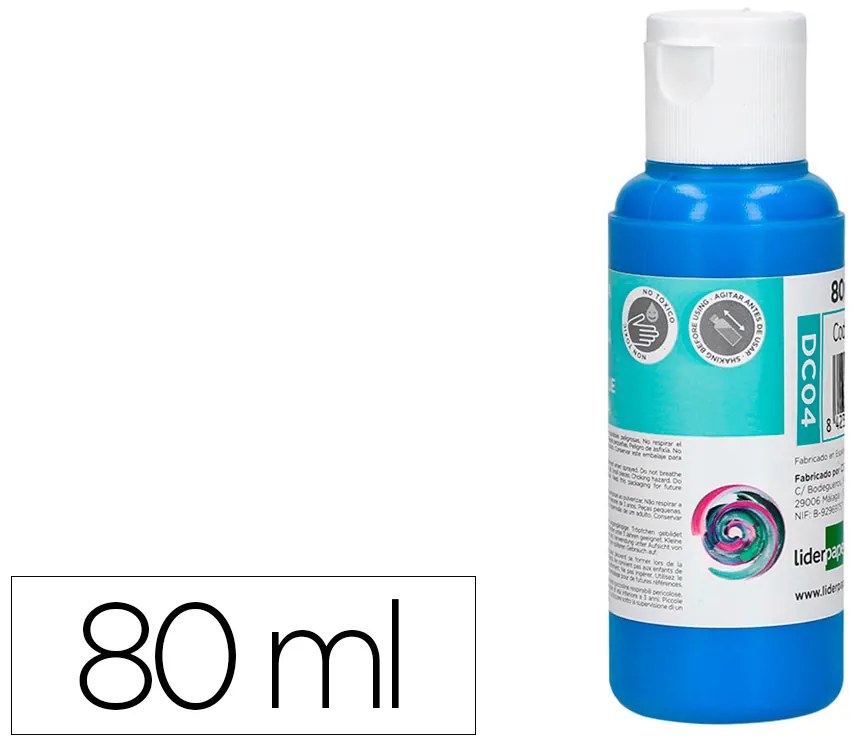 Pintura Acrilica Frasco de 80 Ml Cian