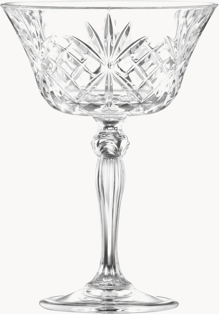 Taças de champanhe de cristal Melodia, conjunto de 6