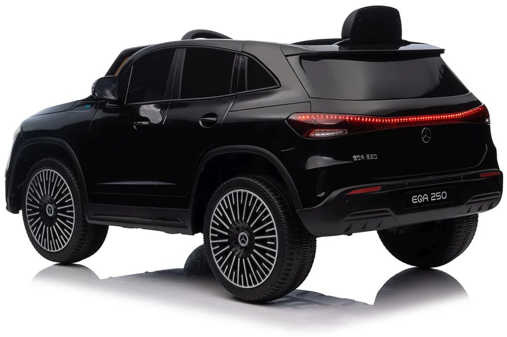Carro elétrico para Crianças 12V 4x4 Mercedes Benz EQA 250 Rodas Espuma EVA, Assento couro ecológico Preto
