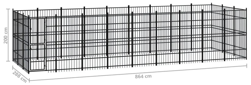 Canil de exterior 24,88 m² aço