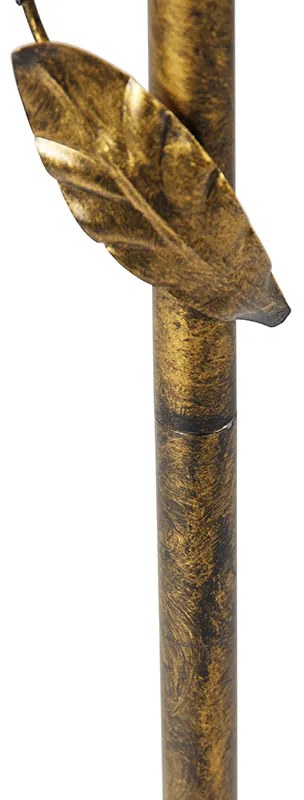 Candeeiro de pé vintage ouro antigo 29 cm sem abajur - Linden