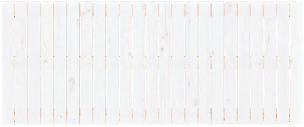 Cabeceira de parede 147x3x60 cm madeira de pinho maciça branco