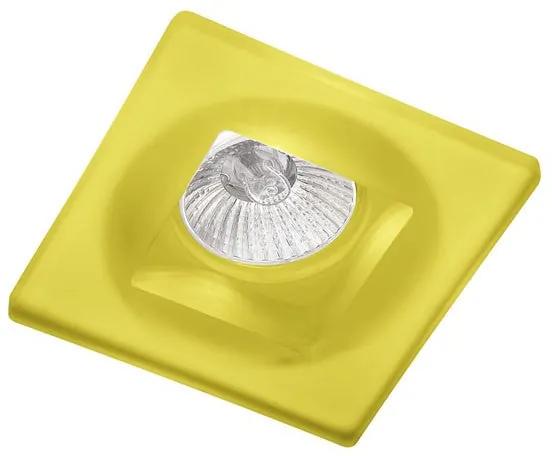 Yellow Glass Fixed Recessed Light