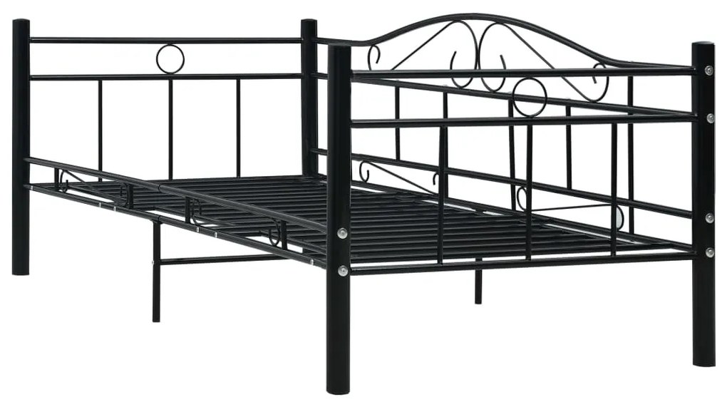 Estrutura sofá-cama 90x200 cm metal preto