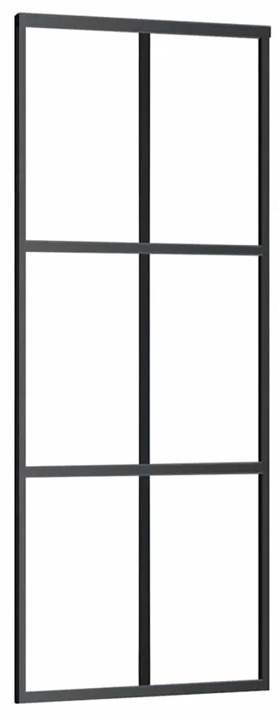 Porta deslizante c/ conj. ferragens 76x205cm vidro ESG/alumínio