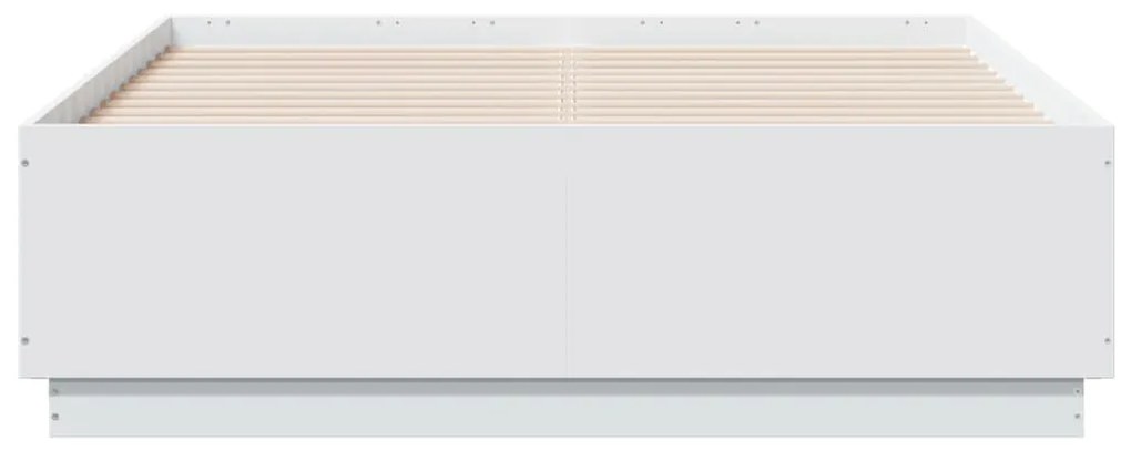 Estrutura cama c/ luzes LED 120x190 cm derivados madeira branco
