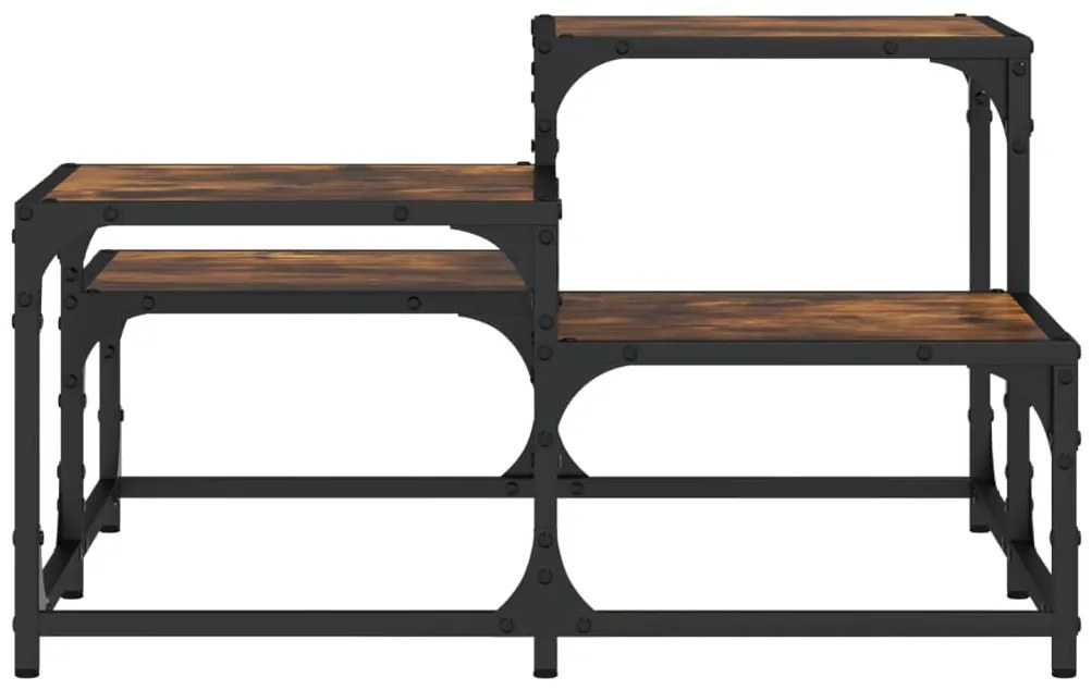 Mesa de centro 68x68x40 cm derivados de madeira carvalho fumado