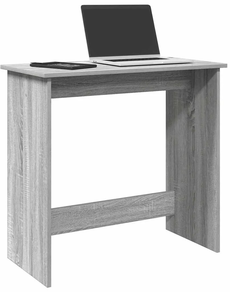 vidaXL Secretária 80x40x75 cm derivados de madeira cor cinzento sonoma