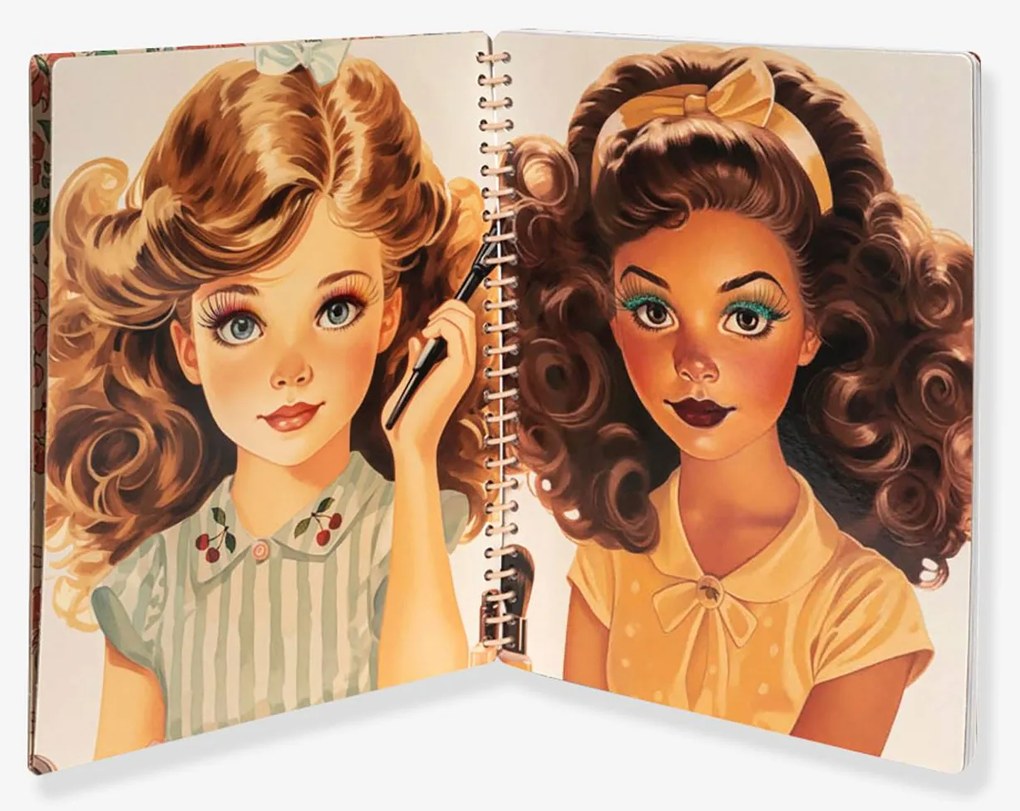 Livro de autocolantes cabeça para maquilhar Konges Slojd multicolor