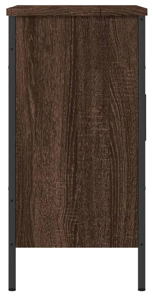 Móvel lavatório 60x30x60 cm derivados madeira carvalho castanho