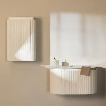 Conjunto De Móvel De Casa De Banho Em Madeira Carsone Branco & Branco & Sem Lavatório & Sem Espelho & Sem Torneira - Sklum