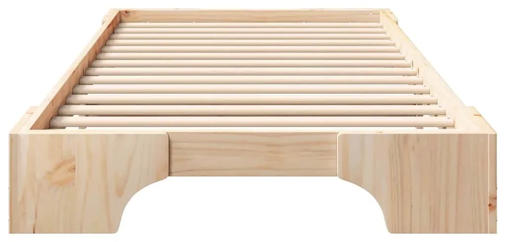 Estrutura de cama de chão Castanho 80 x 210 cm madeira