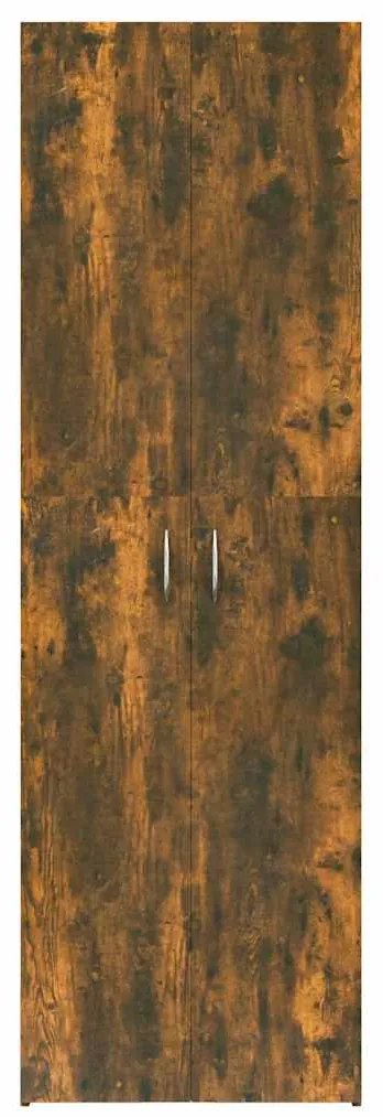 Armário escritório 60x32x190cm derivado madeira carvalho fumado
