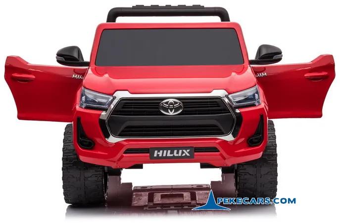 Carro eletrico crianças Toyota Hilux 12v 2.4G com Ecrã Tactil MP4 Vermelho Metalizado