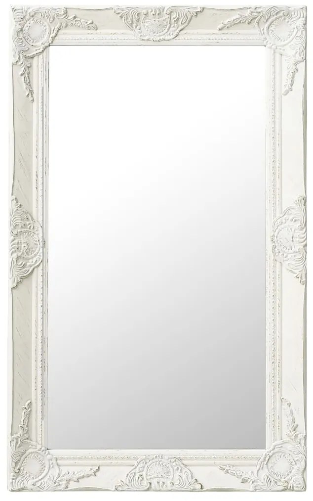 vidaXL Espelho de parede estilo barroco 50x80 cm branco