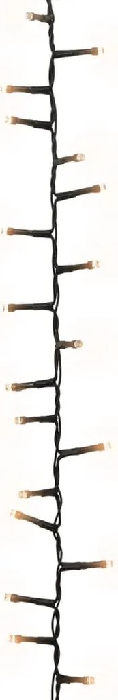Cordão de luzes compacto 400 luzes LED 13 m PVC branco quente