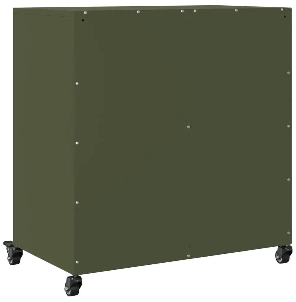Aparador 68x39x72 cm aço verde-azeitona