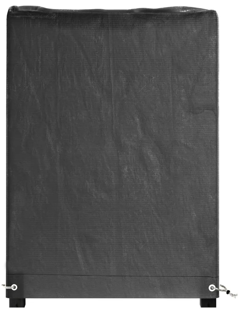Capas p/ mobília de jardim 2 pcs 8 ilhós 125x55x75cm retangular